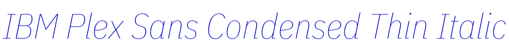IBM Plex Sans Condensed Thin Italic fuente